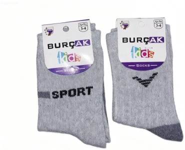 Носки BURCAK 90734 2 пары светло-серый 3-4