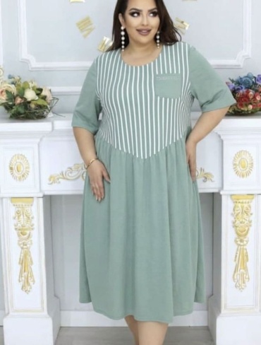 Повседневное платье FASHION зеленый