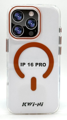 Чехол KWi-Ni для Apple iPhone 16 Pro оранжевый
