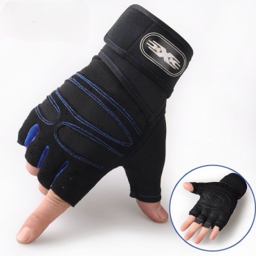 Fitness gloves FL902 синий L черный, синий M