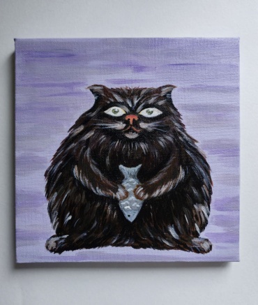 Картина Кот 20x20 см