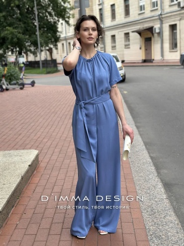 Комбинезон с шортами D'IMMA синий