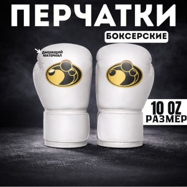 Боксерские перчатки REEDAGE 10 oz белый