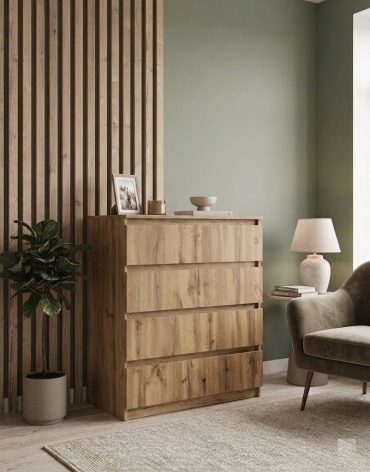 Комод MEBELWAM Classic, 80x42x92 см, светло-коричневый