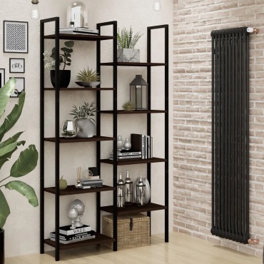Стеллаж напольный , 86x27x153 см, черный