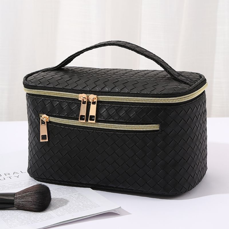 Косметичка искусственная кожа черный 13X23 см