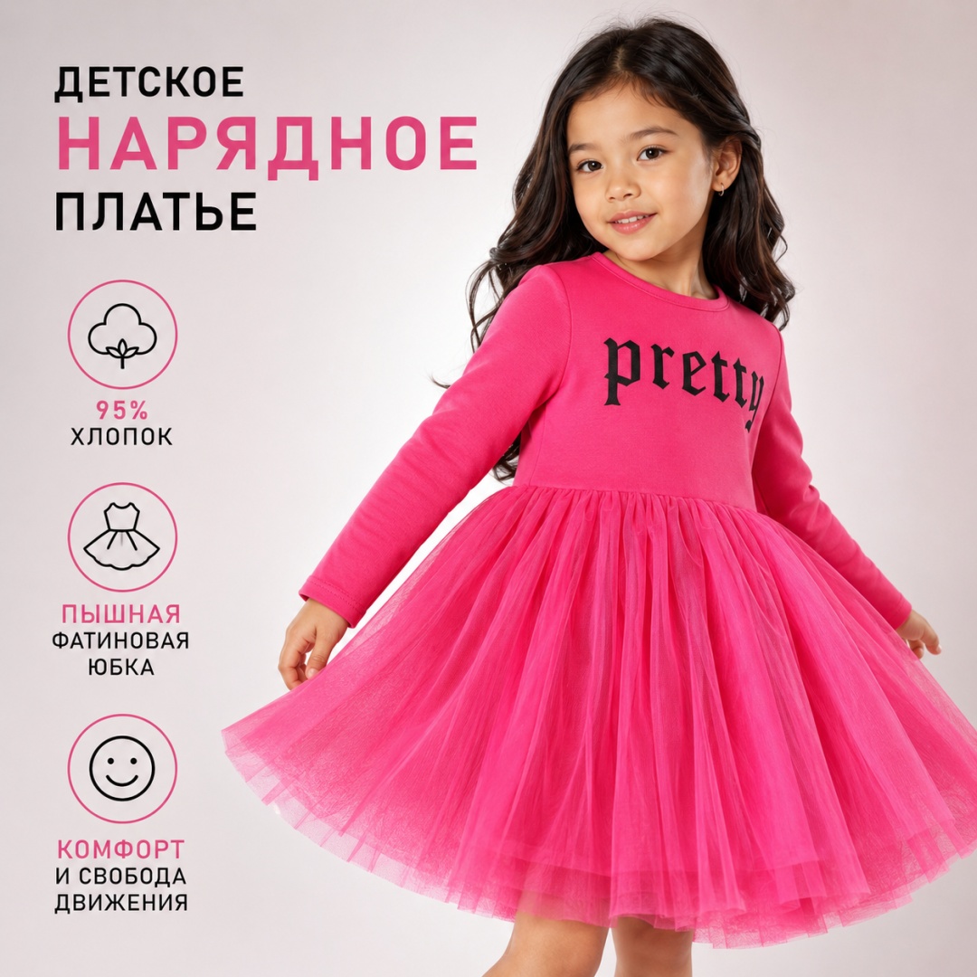 Нарядное платье малиновый