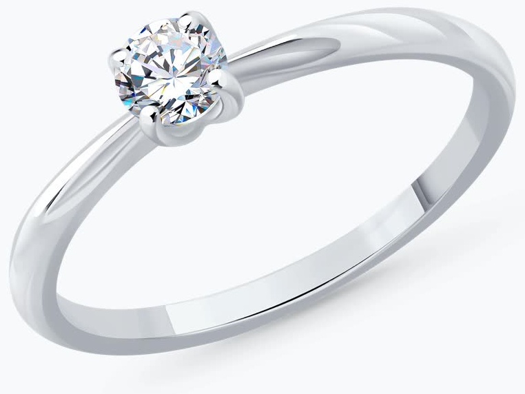 Кольцо SOKOLOV 86010010_16 размер 16 вес 1.59 г серебро, бриллиант