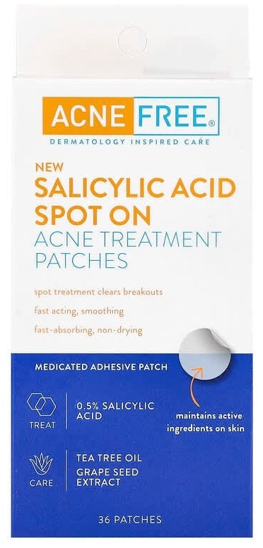 Патчи ACNE FREE точечные Салициловая кислота в виде патчей, 36 шт. противомикробные 36 шт