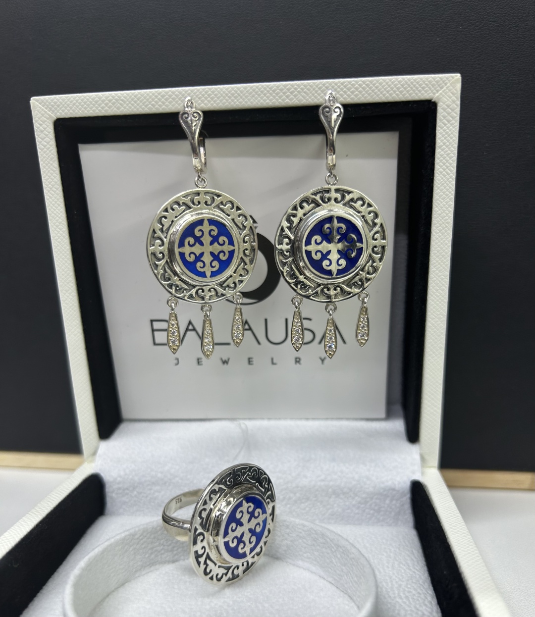 Balausa Jewelry ZH024-2(4) 17,5р вес 25 г серебро, фианит, эмаль