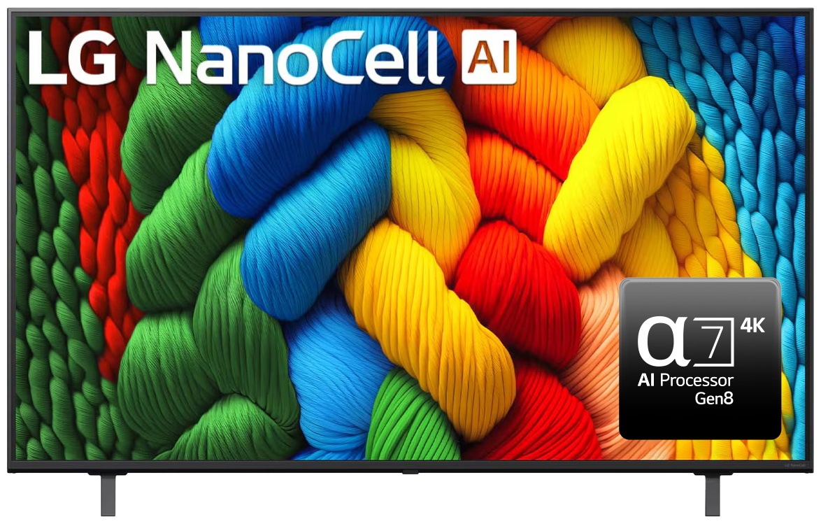 Теледидар LG 55NANO80A6B 140 см қара