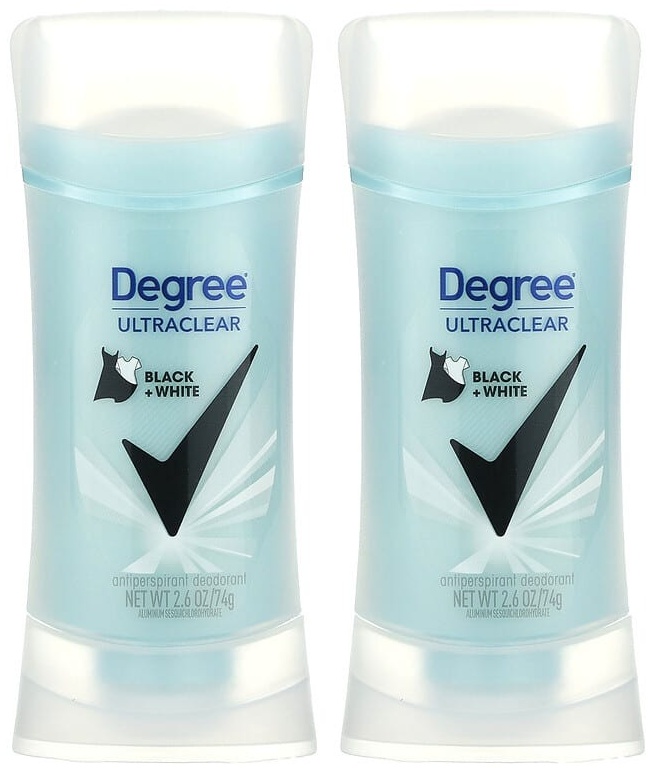 Degree UltraClear черный и белый дезодорант-антиперспирант для женщин 2 шт по 74 г