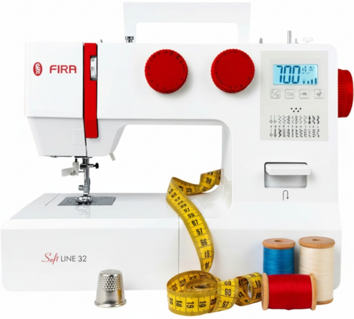 Швейная машина Fira Soft Line 32 белый, красный