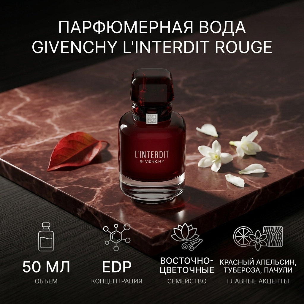 GIVENCHY L'Interdit Rouge парфюмерная вода EDP 50 мл, для женщин