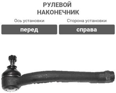 MILES рулевой наконечник DC17109