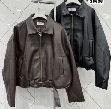 Кожаная куртка LIDER MODA коричневый