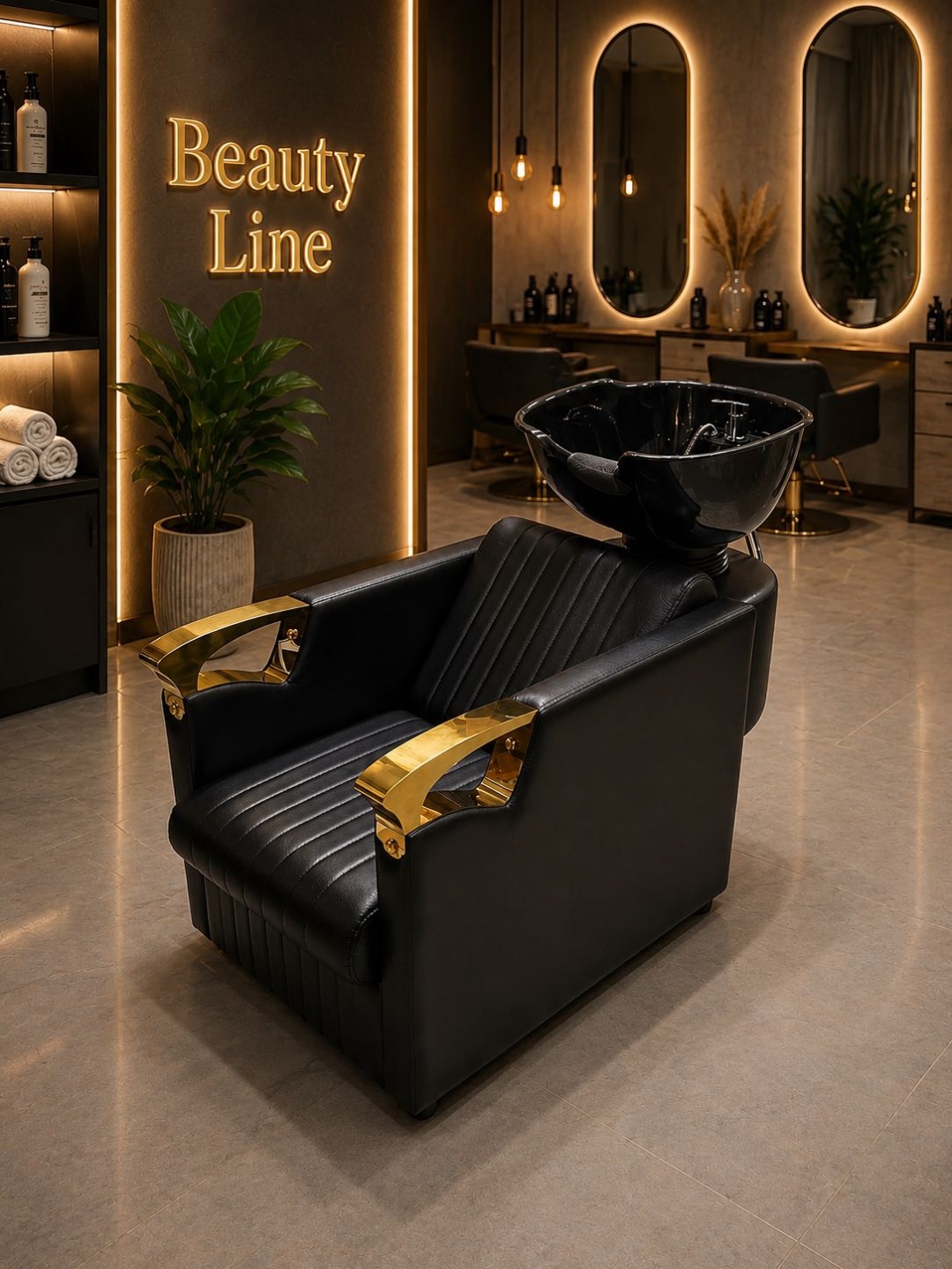 Beauty Line мойка парикмахерская черный 60х85 см