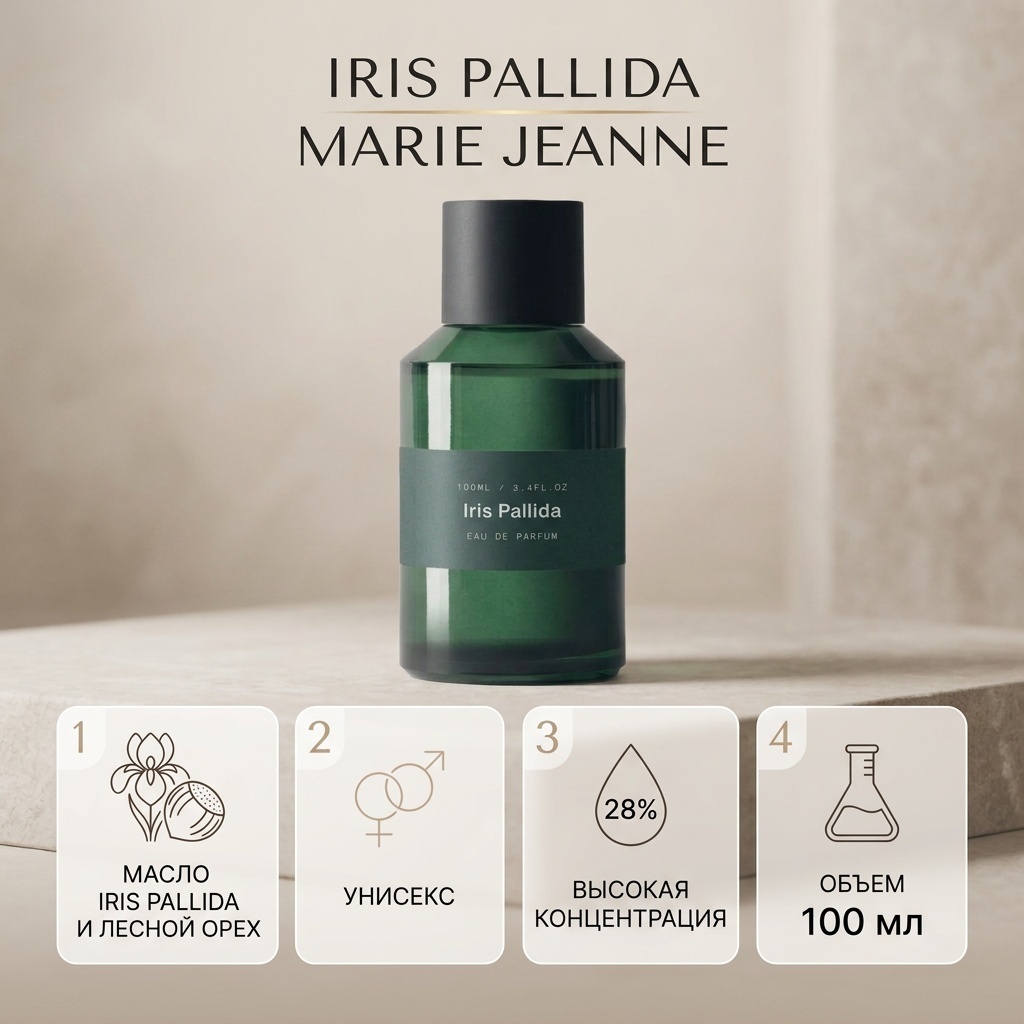 MARIE JEANNE Iris Pallida парфюмерная вода EDP 100 мл, унисекс