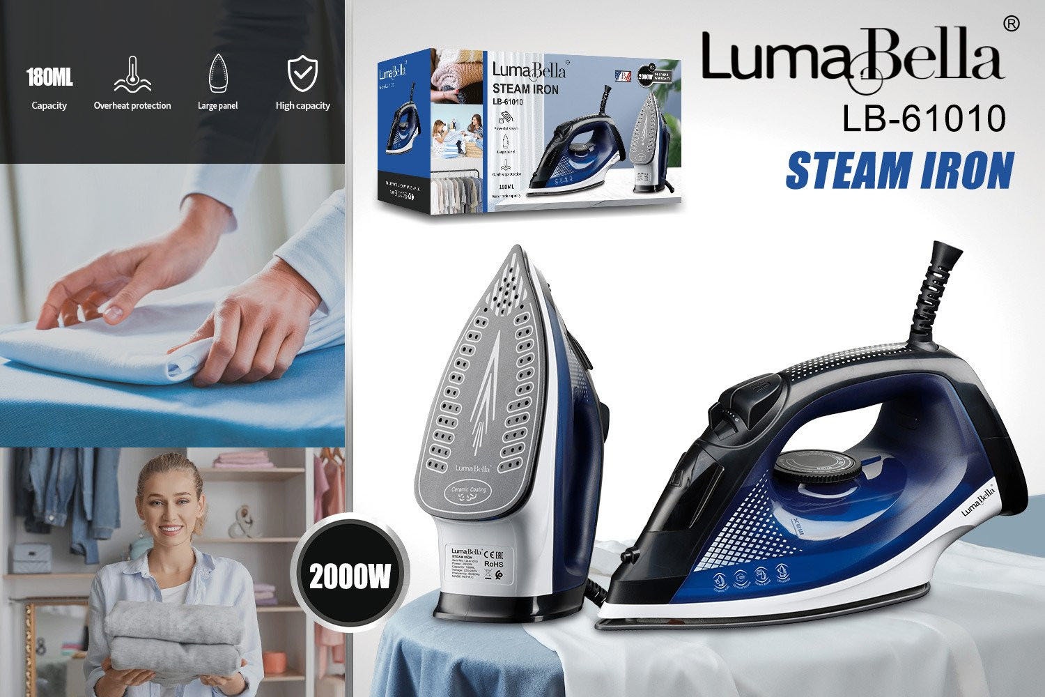 Утюг LumaBella LB-61010 синий