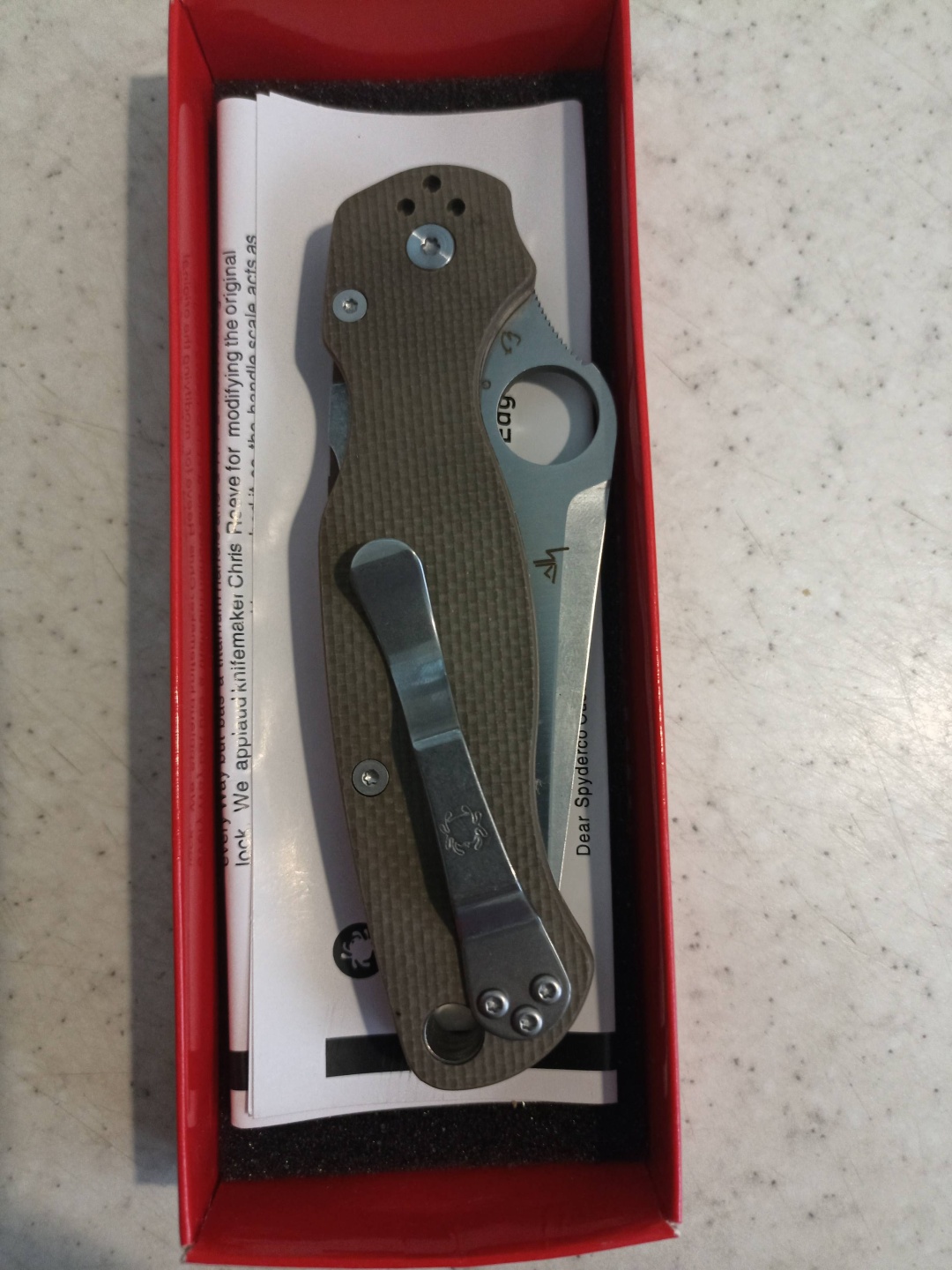 Нож универсальный SPYDERCO, лезвие: сталь 1 шт