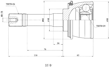 INKO шрус наружный 327047