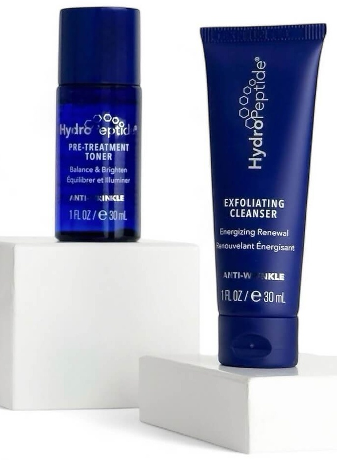 HydroPeptide набор Travel Kit Cleanser+Toner набор по уходу за лицом унисекс