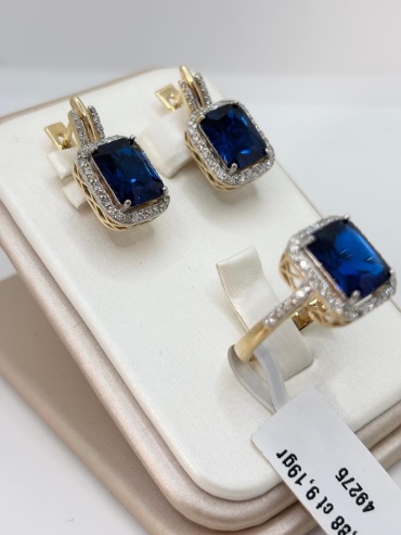 DARA DIAMOND SET5113 вес 9.19 г золото, бриллиант, сапфир