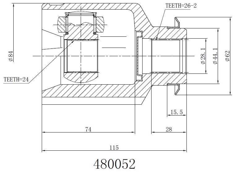 INKO шрус 480052