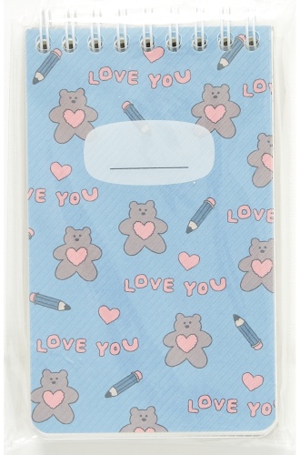 Блокнот ARTBOX Мишка на синем фоне, A7, 50 л, синий