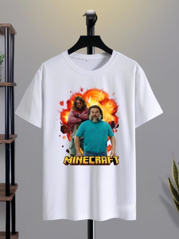 Футболка Майнкрафт Minecraft TMH_TREND.KZ белый, оранжевый