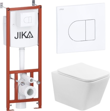 White House унитаз с инсталляцией JIKA с кнопкой белой + Унитаз подвесной Торнадо Elegance, керамика