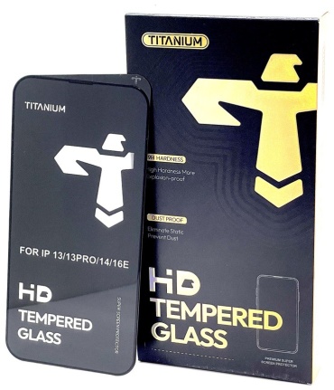 Стекло TITANIUM для Apple iPhone 13 черный