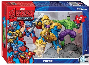 Степ Пазл 81234 Пазл Step puzzle 60 деталей: MECH STRIKE (Marvel) классический 60 деталей