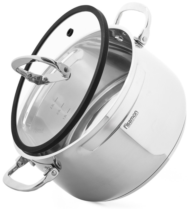 Кастрюля 3.3 л, Fissman Iron elegance нержавеющая сталь
