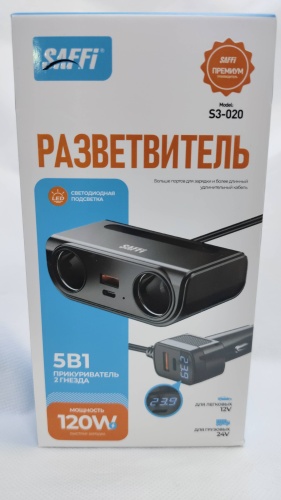 Разветвитель шнуровой 3M 20 черный