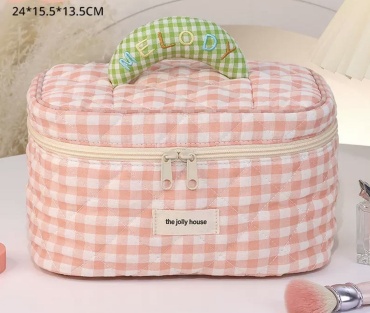 Косметичка хлопок розовый 16X25 см
