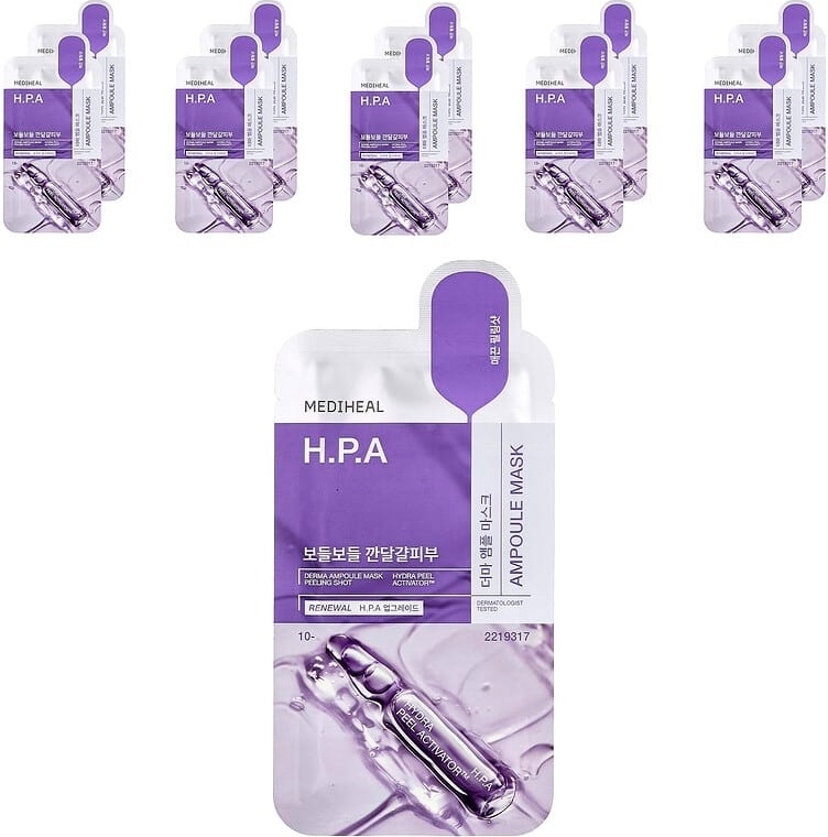 Маска для лица Mediheal тканевая HPA Derma Ampoule, маска для лица, 10 шт., 26 м 10 шт