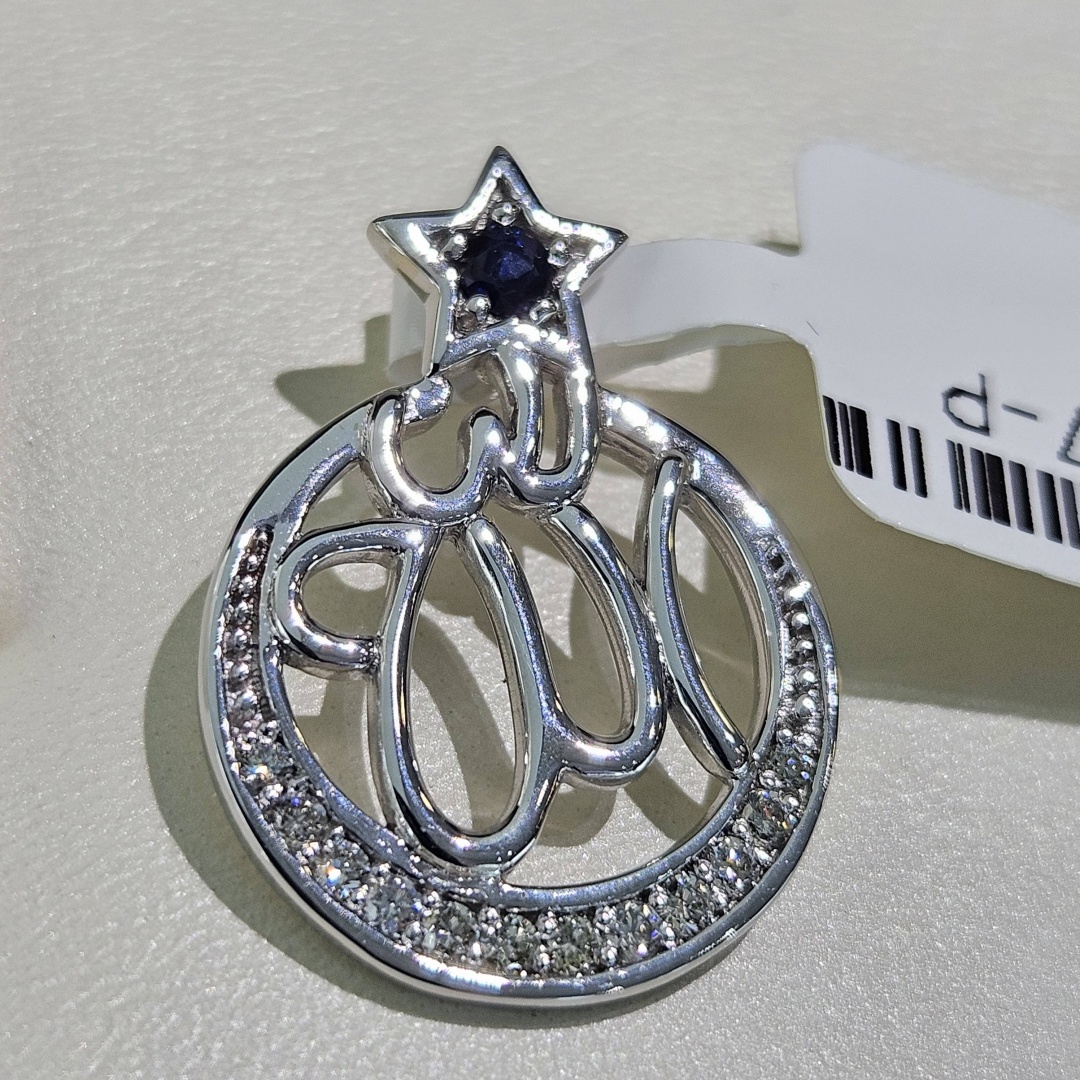 Подвеска Gaukhar Jewelry GJB0277-P вес 2.77 г золото, бриллиант, сапфир