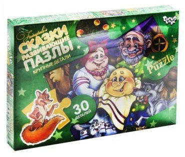 Danko Toys Макси Пазлы "Сказки: Колобок", 30 элементов