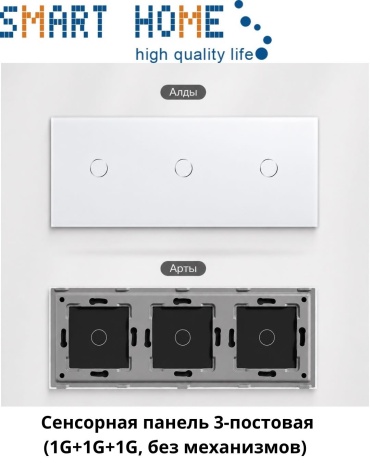 SMART HOME накладка 8.6x22.8 см, GP111_WT