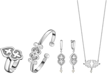 TOMIRIS Jewellery T202522 вес 26 г серебро, жемчуг