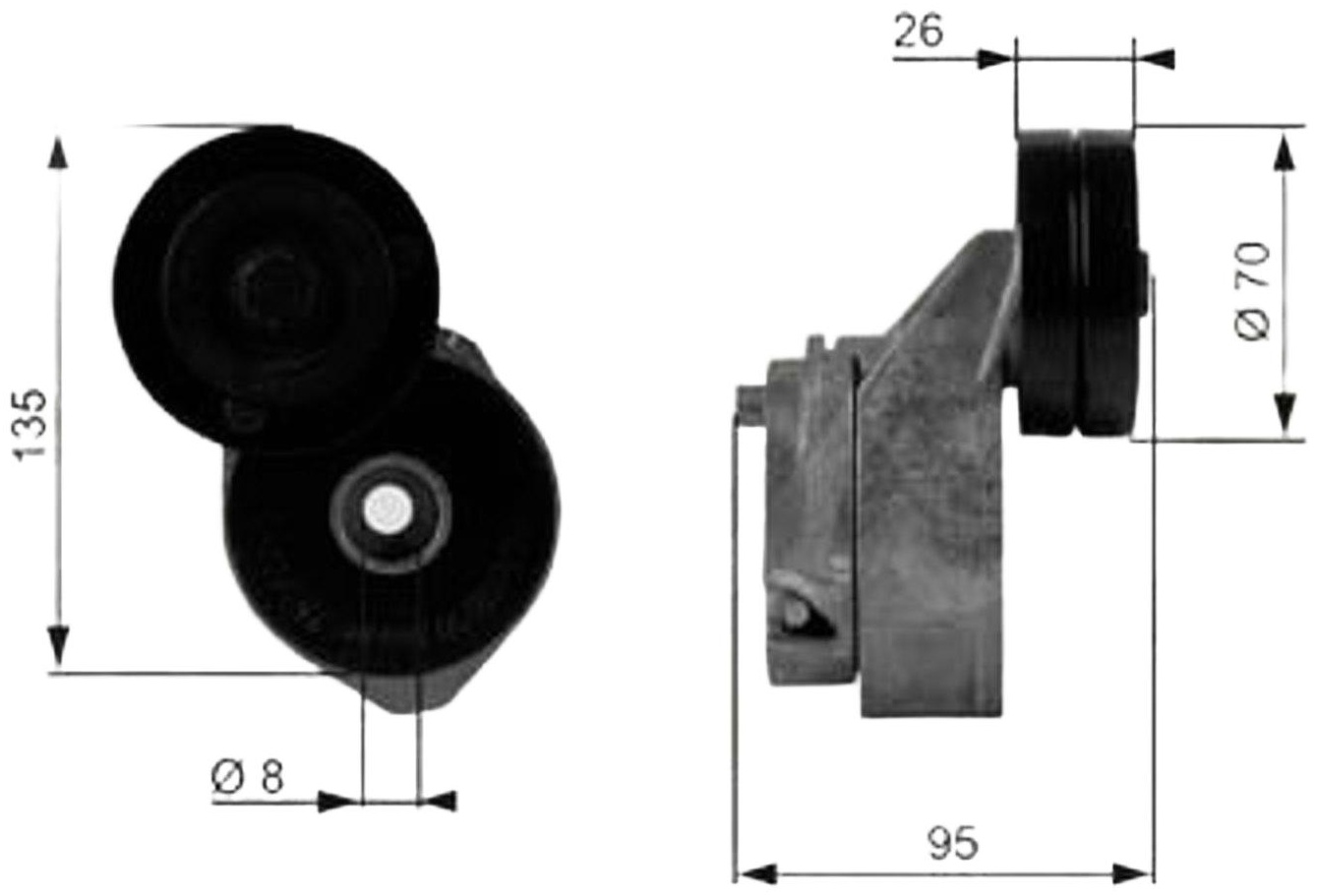Gates ролик натяжной T38430