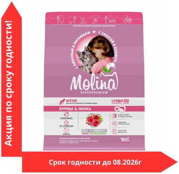 Molina 1060710-1 лосось, курица 0.4 кг