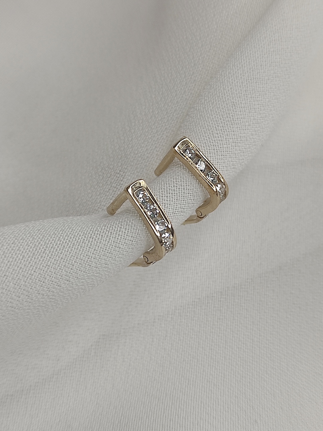 Серьги ALEN GOLD Сб-150 вес 1.17 г золото, фианит
