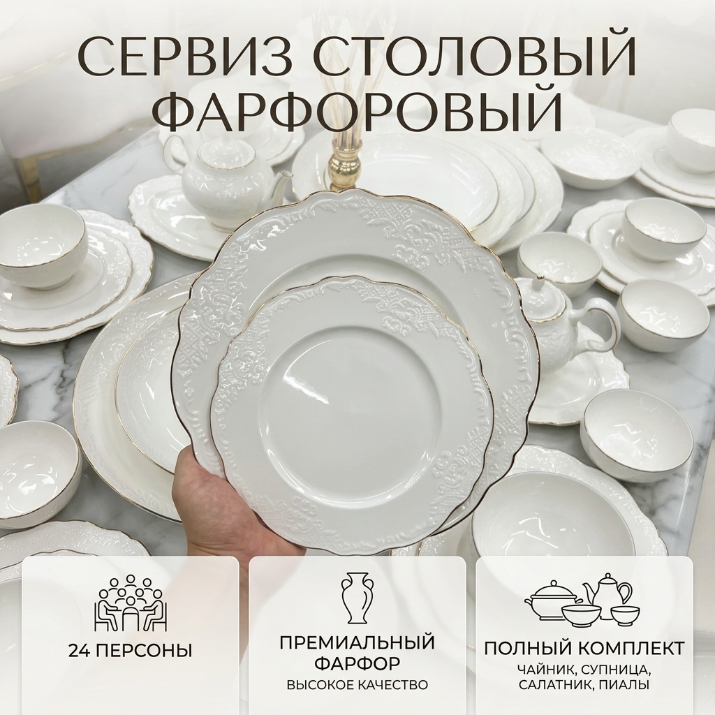 Сервиз столовый 30115483_136062893 204 в 1