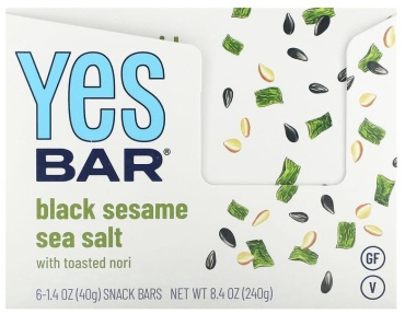 Yes Bar батончик black sesame sea salt 6 шт