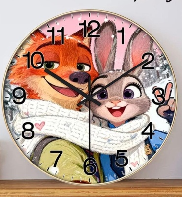 Часы кварцевые Зверополис 6168S, пластик