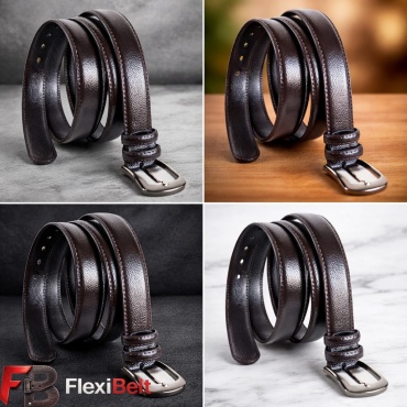 Ремень FlexiBelt искусственная кожа 140 см коричневый