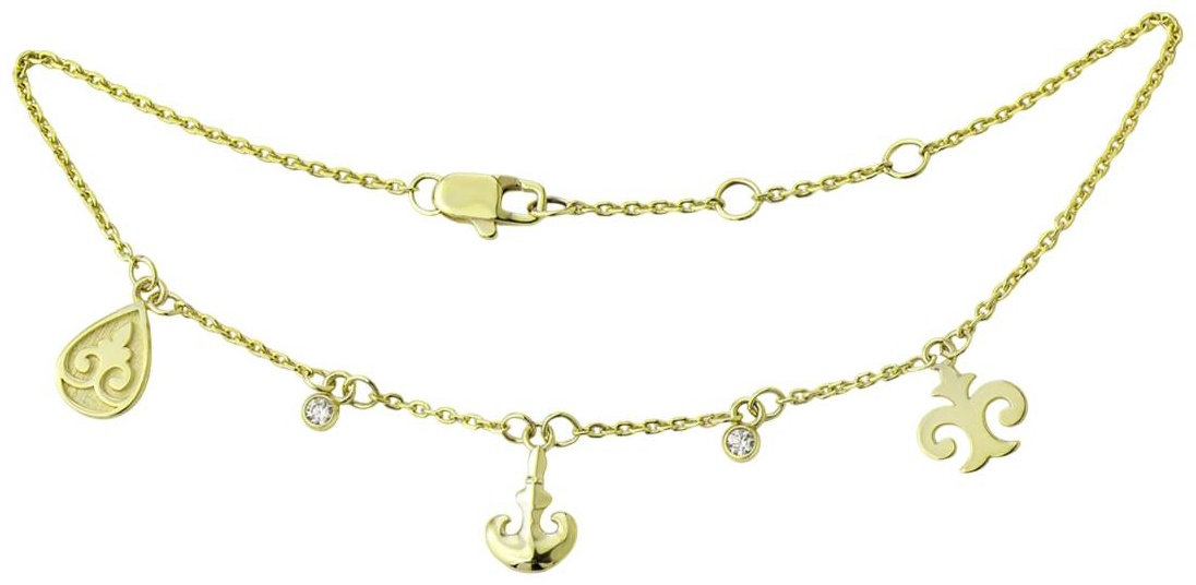 Lucente BRA-LU-585-6537095-18 длина 18 см, вес 1.67 г золото, плетение фантазийное