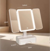 Зеркало настольное косметическое 16.8х22см